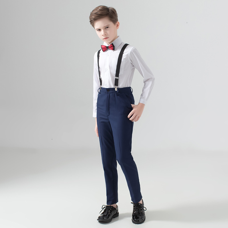 Children Shiny Blue Suit For Wedding Boys Formal Ceremony Tuxedo Dress Teenager Kids Pograph Blazer Party Performance Costume 240626