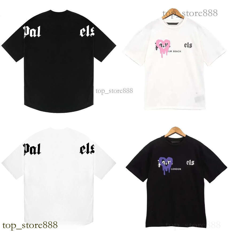 Palms Tshir Designer Shirt Angelshorts Mens Designer Plams T Shirt Classic Trend Broken Bear Graphic Tee Womens Crew Neck Sweatshirt Graffiti Angelssuit E42