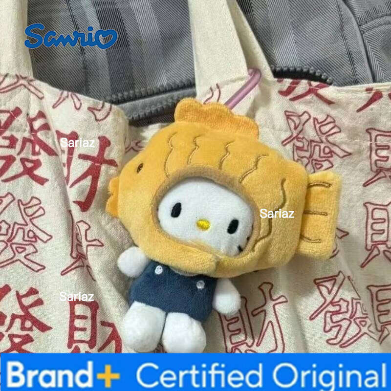 Sanrio Hot Selling New Style of Sea Bream Grilled Cat Cute Bag Plush Cartoon Doll Keychain Backpack Pendant H260105