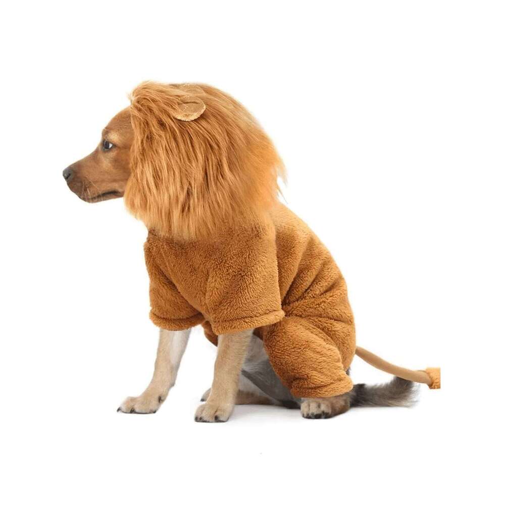 Famous brand Lion Costume Cats Kitten Funny Pet Clothing Cute Fancy Dress with Bow Tie Mane for Small Dogs Halloween Christmas Photo pupakaIK