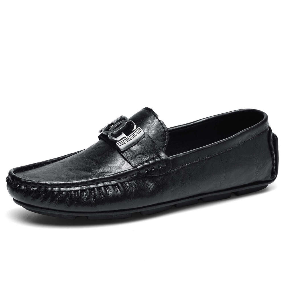 Live Streaming Hot-Selling Loafers Lazy Driving British Style Casual Genuine Leather Cowhide Men's Shoes