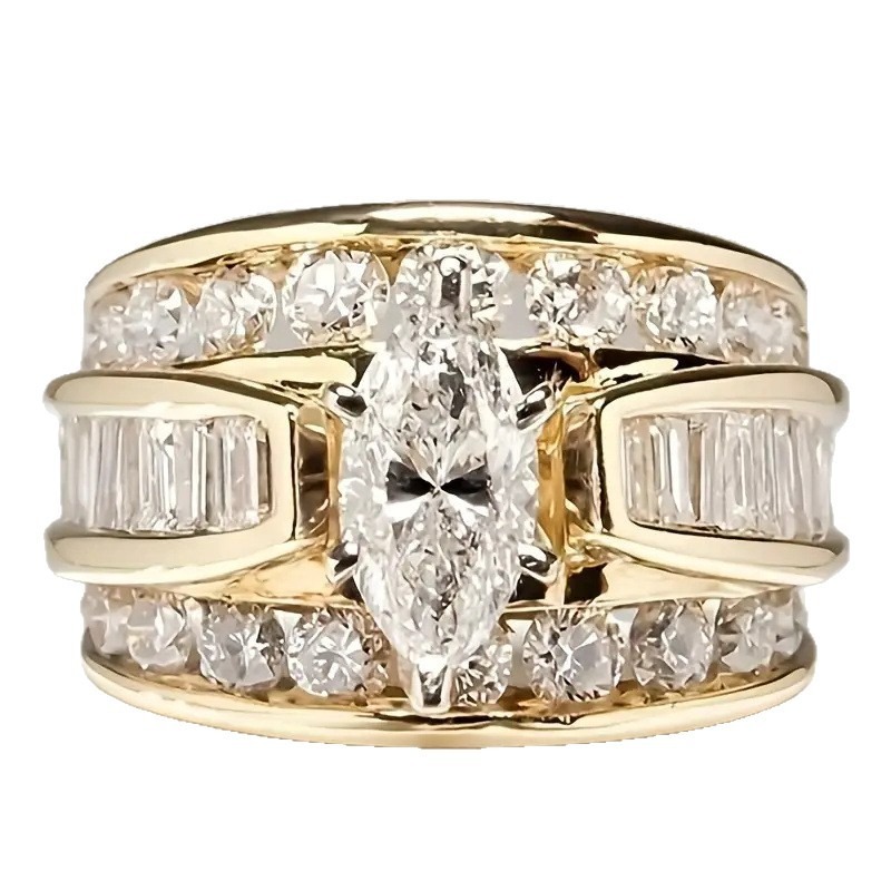 Design Jewelry High End Zircon Inlaid Copper Rings for Women Designer Wedding Engagement Fashion Accessory