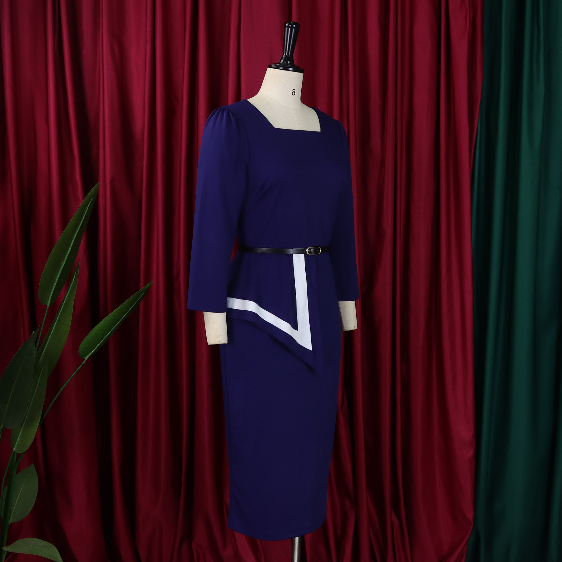 (625) Women's Spring New Fashion Temperament Elegant Hip-hugging OL Professional Tongle Dress