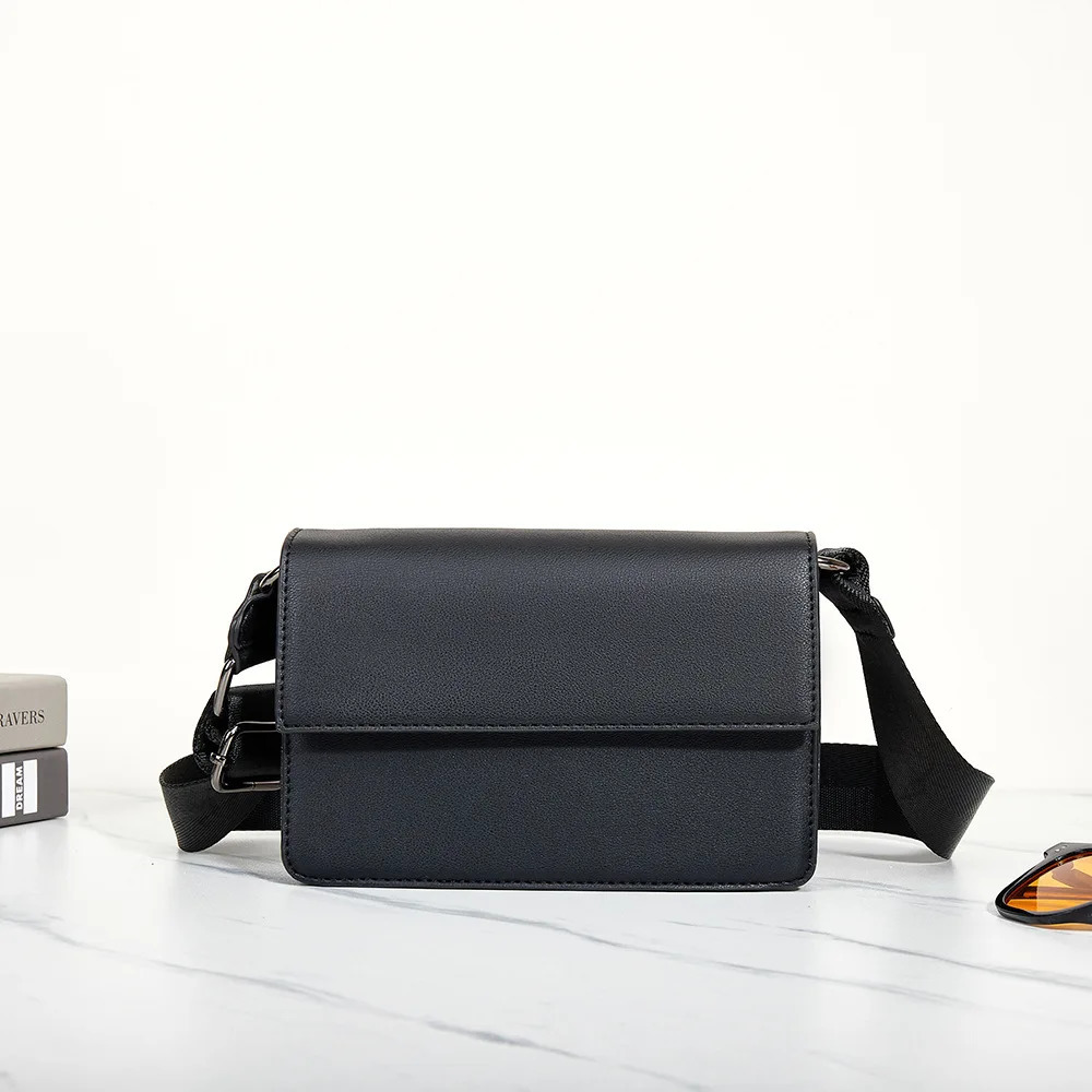 Leather Black Messenger Bag for Men Bags Casual Man Crossbody Bag er Male Bag Business Sling Pack Shoulder Bag 260121