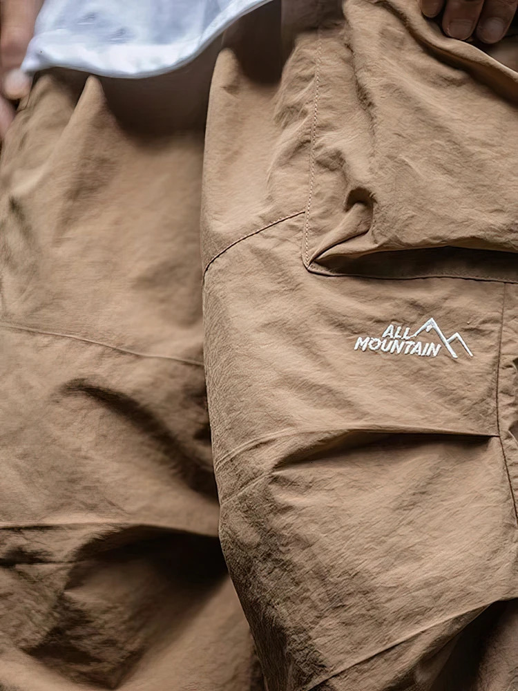 Spring Summer Baggy Cargo Hiking Pants Men Waterproof Casual Sport Jogging Parachute Pants Outdoor Wide leg Trousers 260121