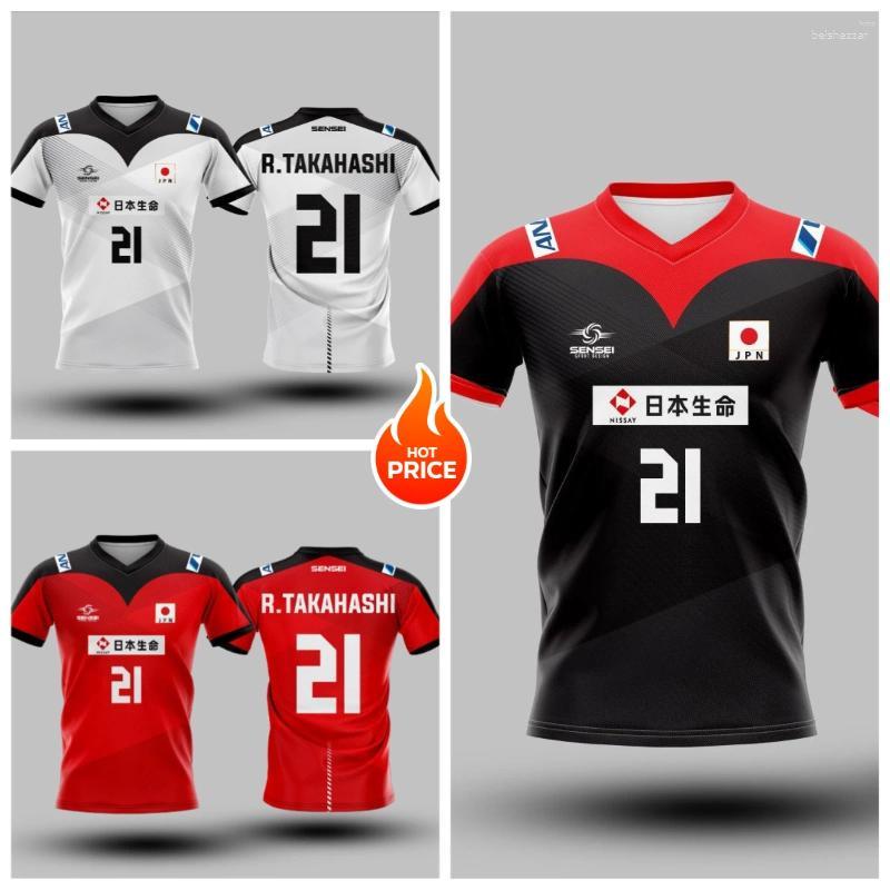 Men's Tracksuits 2026 Short Sleeved Printed Shirt JAPAN Volleyball Sports Women Suit Comfortable And Breathable Unisex