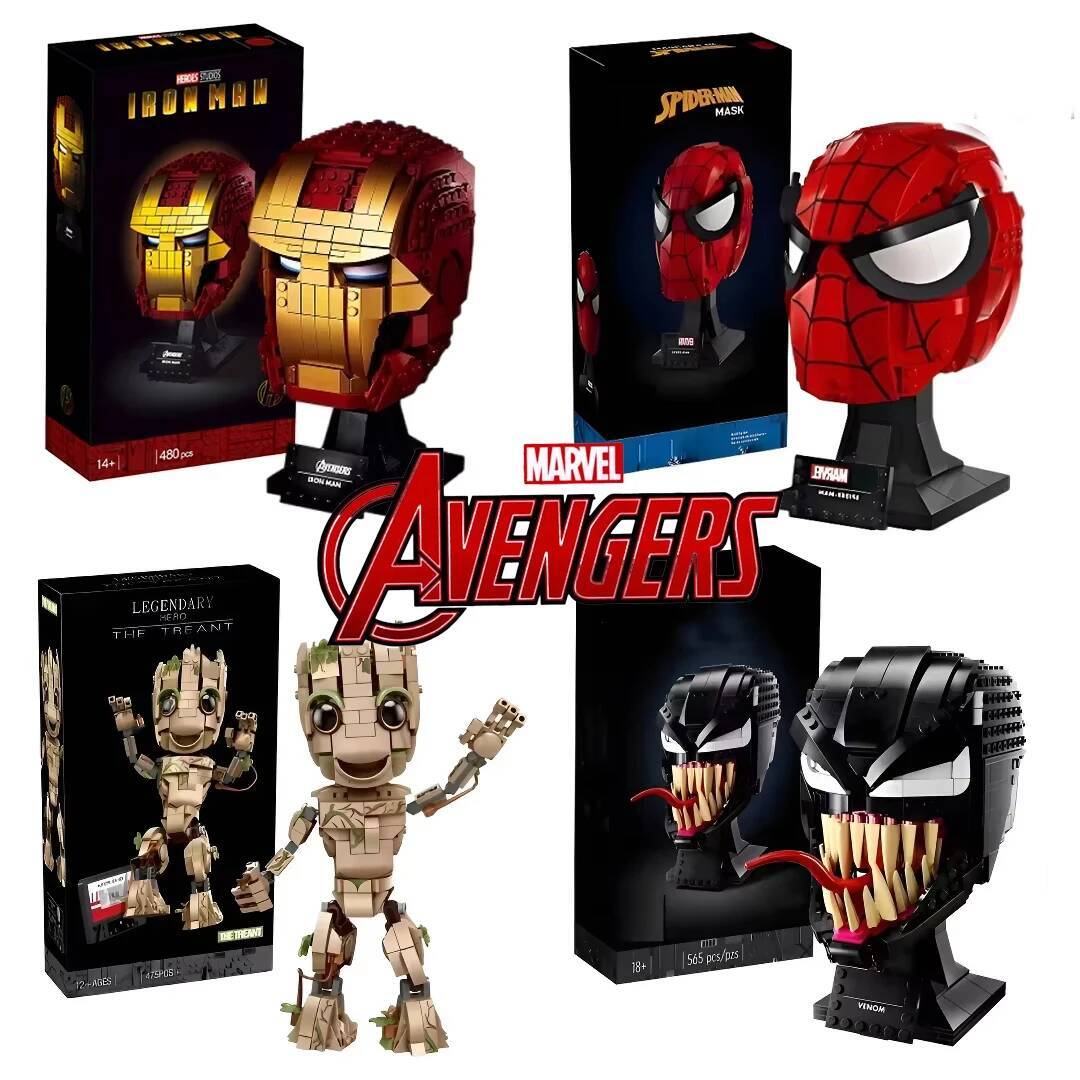 Marval Legends Avengers Iron Spider Man Groot Building Blocks Rocket Raccoo Toys Gifts For Children