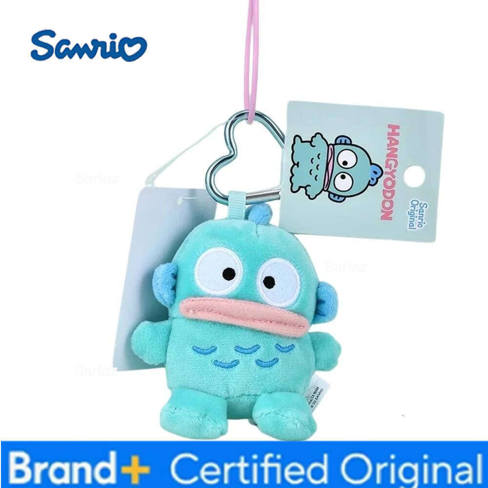 Sanrio Kawaii s Sam Gudetama Ahiru no Pekkle Plush Doll Keychain Hangyodon keyring My Melody Stuffed Backpack Pendant H260105