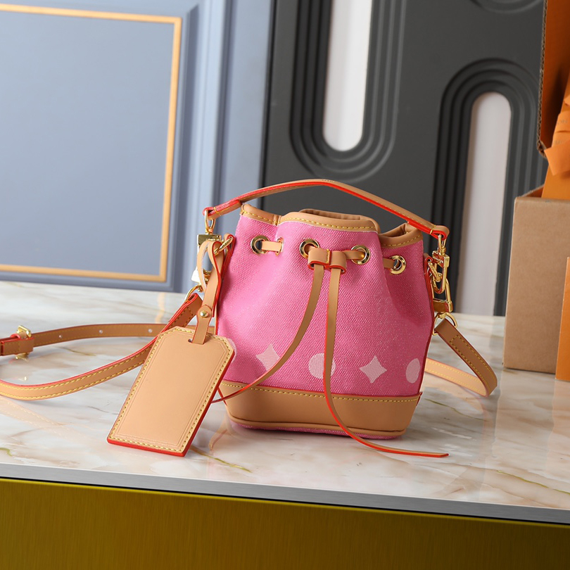 2026 New Mini Nano Noe Bag Designer Shoulder Origine Canvas Leather Bucket Bag Luxury Crossbody Bag Women Drawstring Purse Wallet M27699 M81266 asdas
