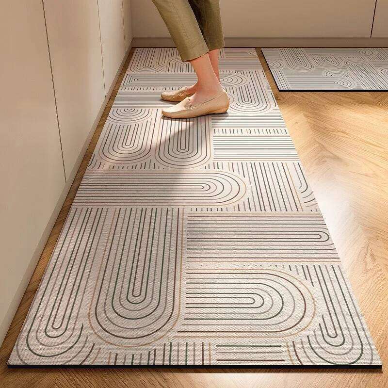Floor Mat Light Luxury Simple Japanese Style Soft Diatomite Kitchen Anti Slip Super Absorbent Easy Care Carpet