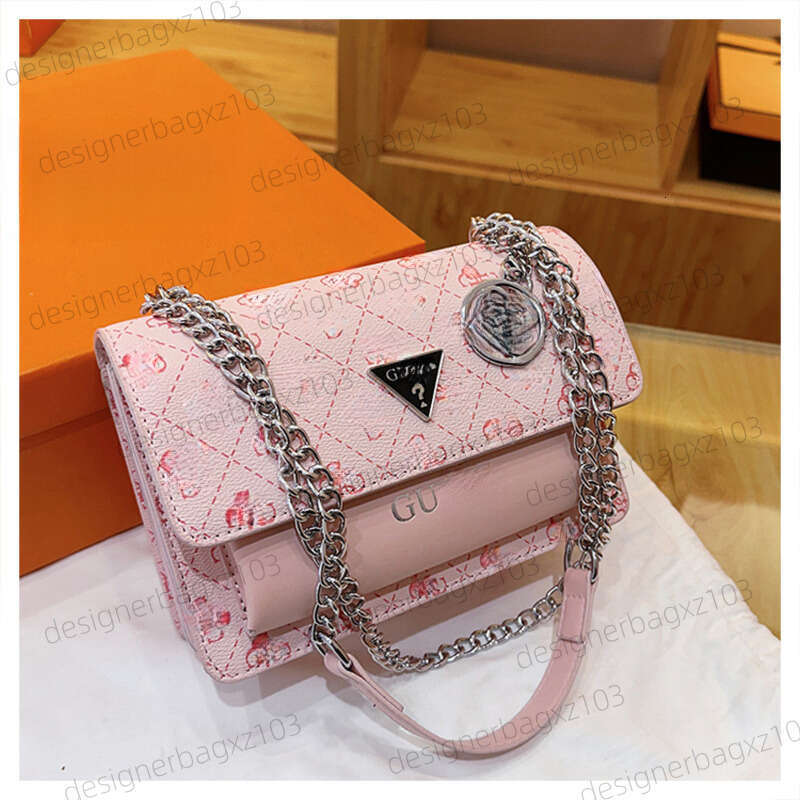 Guess Designer Bag Guesse Bag Card Holder Bag Guessbag Trade New GS Single Shoulder Bag Fashion Versatile Printed Retro Small Square Simple Chain Sac De Luxe