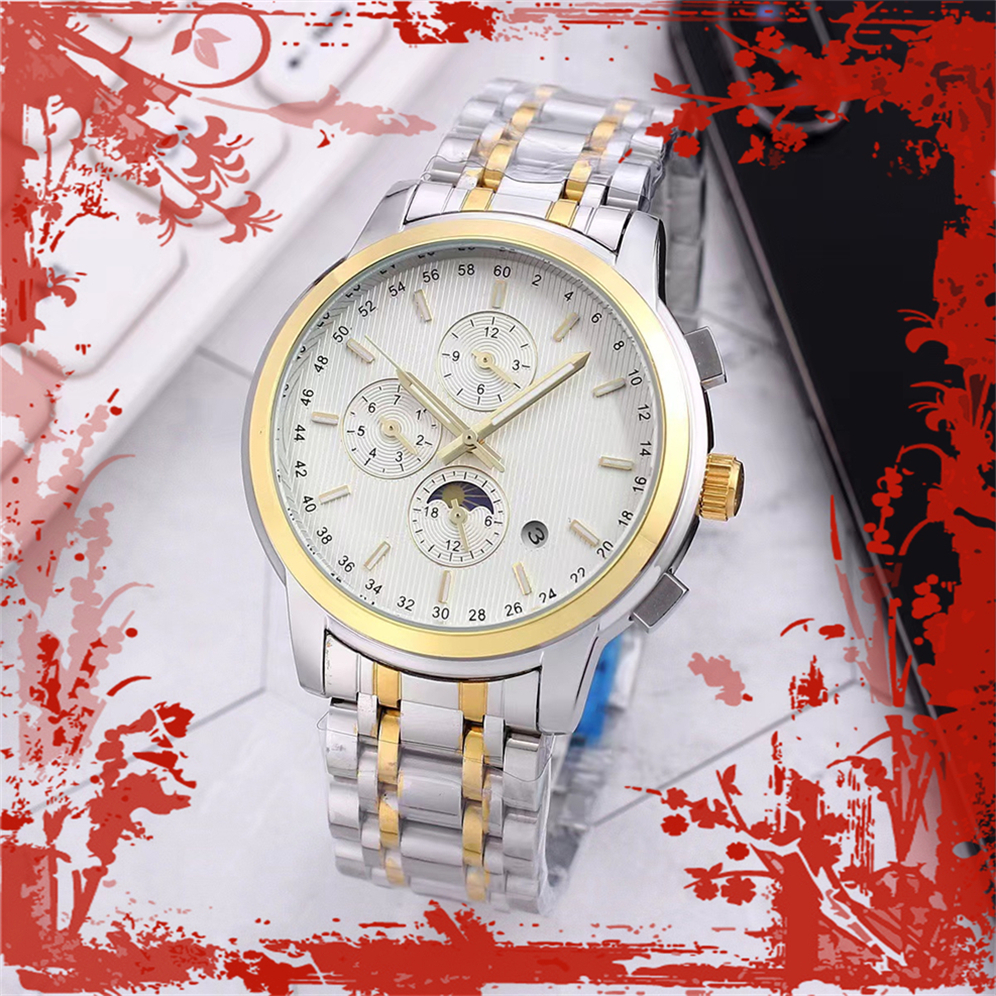 Mens LONGINity MASTER Automatic Movement watch multifunction Wristwatch Designers Men Watches Stainless Steel Wristwatches Montre de luxe #542