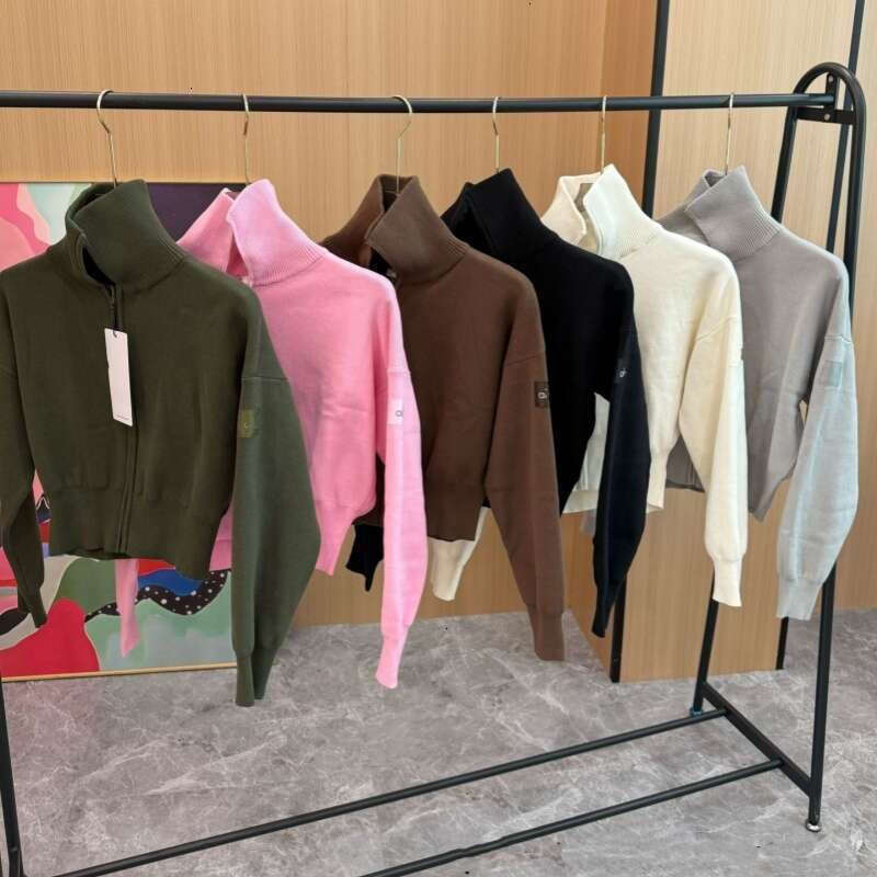 26 New Alosetitys Sets Jackets Women Knit Coat Designer Fleece Alosetitys Jacket Pant Gym Leggings Sets Warmth Alosetitys Vuori Women Jacket Knit Coat Set