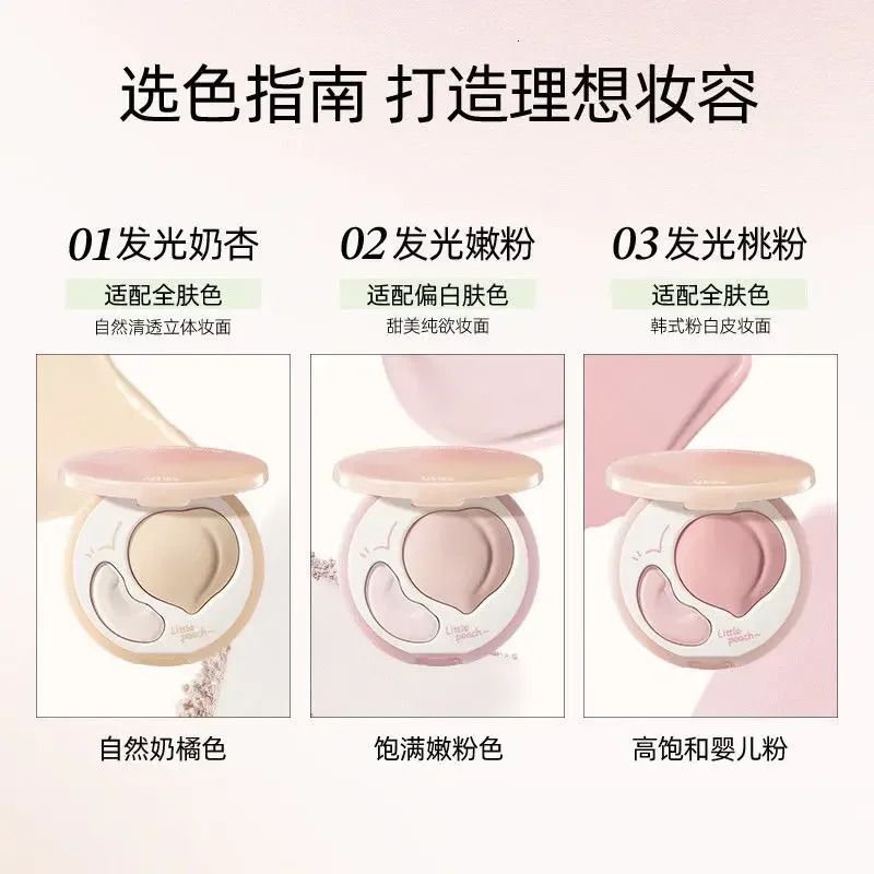 Little Ondine Cosmetics Double Effec Combination High Gloss Powder Blusher Plate Facial Multi-purpose Brighten Makeup 260119