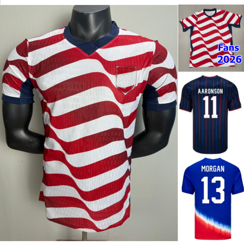 2025 2026 PULISIC Soccer Jerseys REYNA AARONSON WEAH 25 26 UniTeDsTaTes maillot de futol FERREIRA Balogun MORGAN ADAMS Us A Football shirt men kids set Men size S-4XL