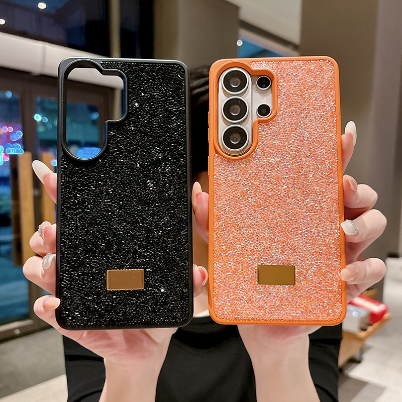 S26 Luxury Fashion INS Dazzling Full Covered Zircon Macaroon Color Bling Glitter Diamond Case For iPhone 17 Air 16e 16 15 14 13 12 11 Pro Max Samsung 