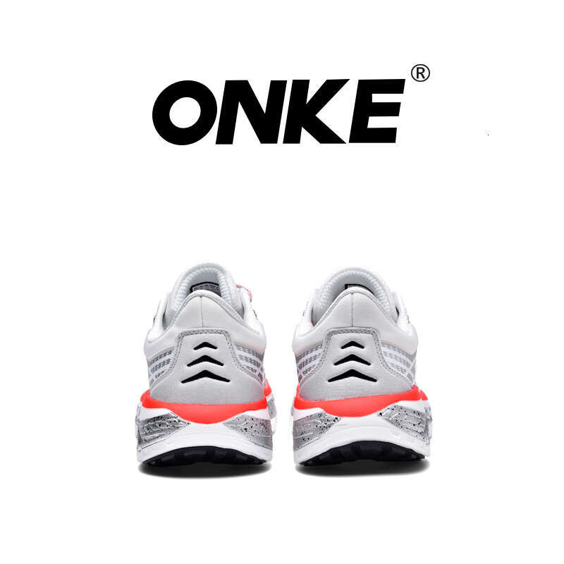 ONKE Hot Running Shock-Absorbing Lightweight Sports Shoes Breathable Silver Anti Slip Thick Sole Comfortable Sneakers For Men And Women GM70