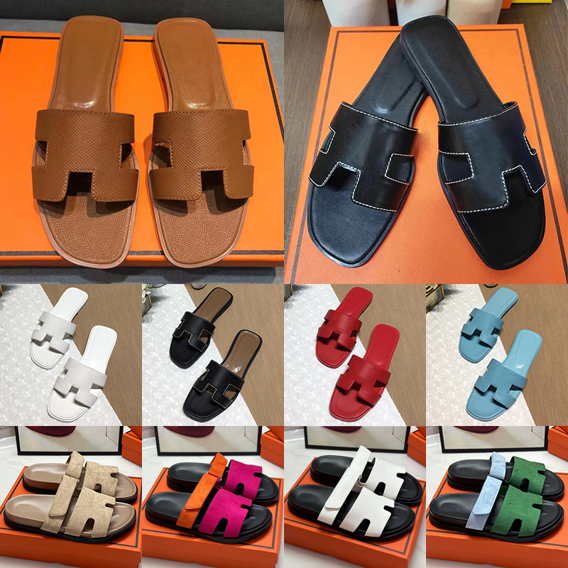 Free shipping with box slippers for men women sandals designer slides sliders black white brown slipper luxury sandal leather slide shoes womens claquette