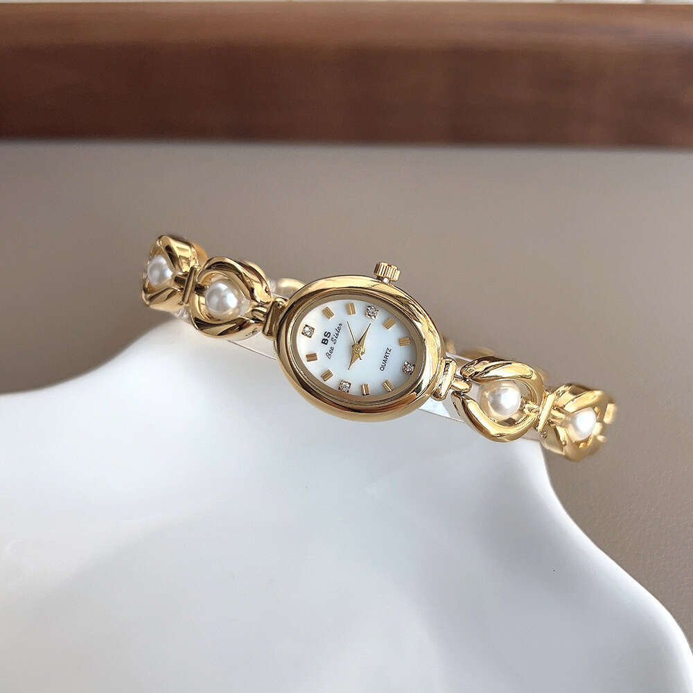 With Box New Dainty Gold two tone watches for women Design Bracelet Watch Free gift