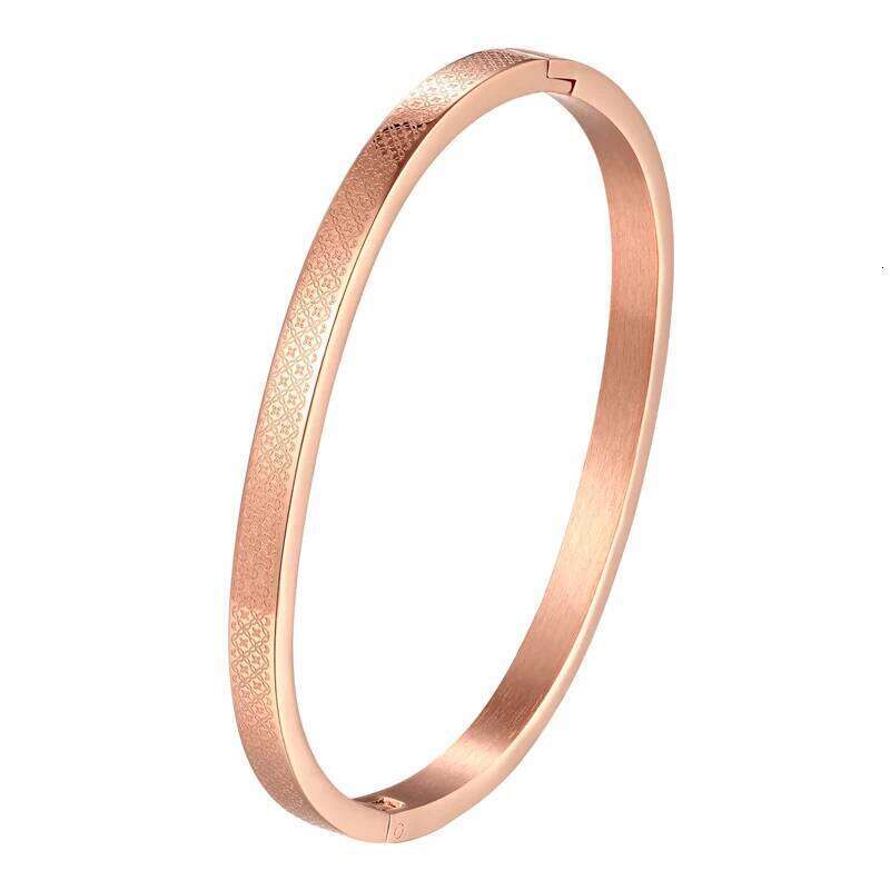 Diameter 5cm And 5.8cm Bangle For Women Kid Stainless Steel Small Flower Gold Color Bracelet Jewelry Low Price 26H0122