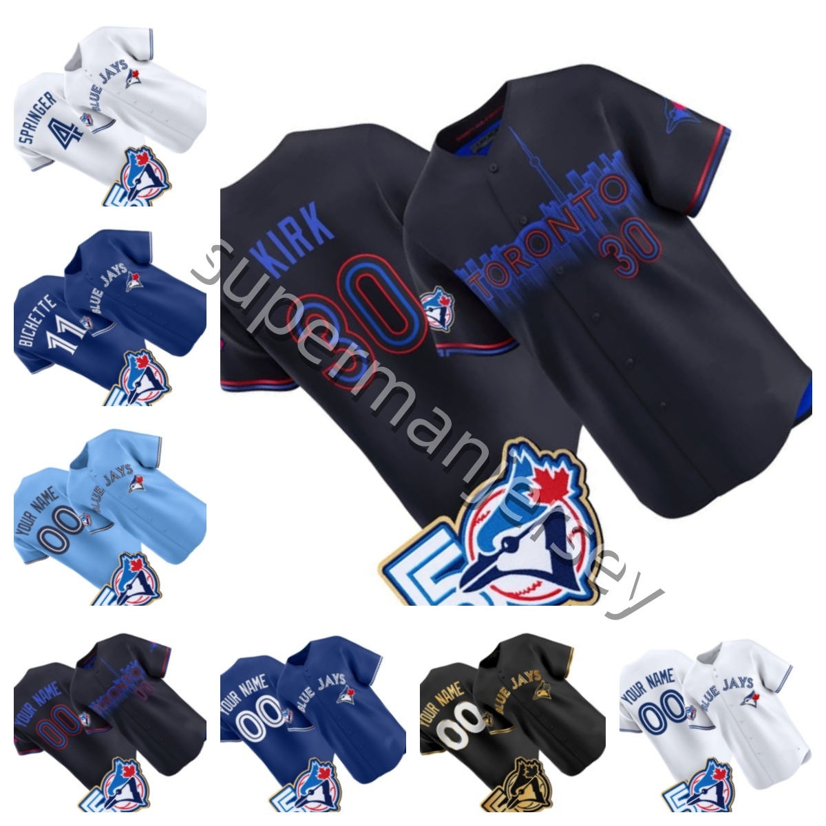 Torontos Blue Jayss baseball Jersey 50 Seasons Patch Vladimir Guerrero Jr. 27 Springer 4 Bo Bichette Shane Bieber Trey Yesavage Alejandro Kirk Barger Clement 22