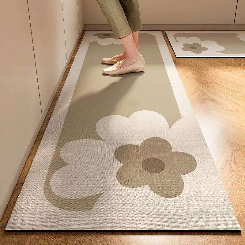 Floor Mat Light Luxury Simple Japanese Style Soft Diatomite Kitchen Anti Slip Super Absorbent Easy Care Carpet