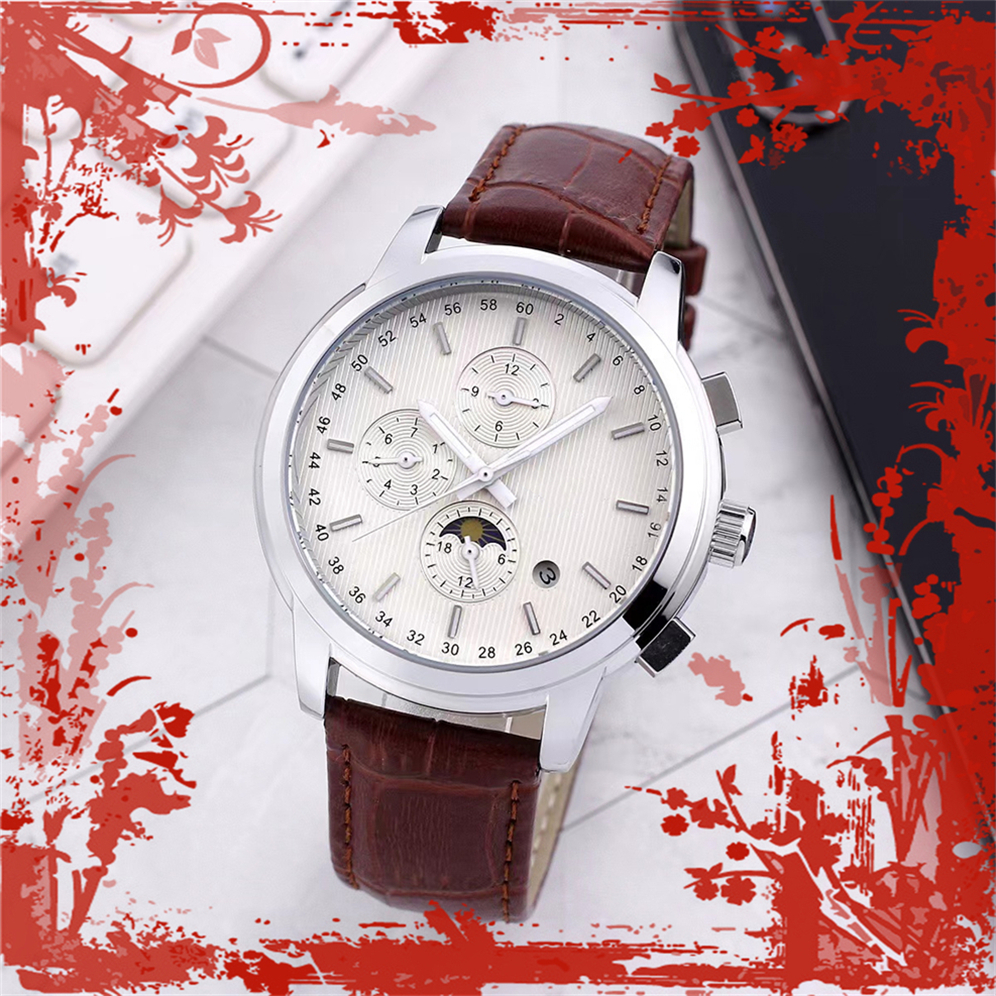 Mens LONGINity MASTER Automatic Movement watch multifunction Wristwatch Designers Men Watches Stainless Steel Wristwatches Montre de luxe #543