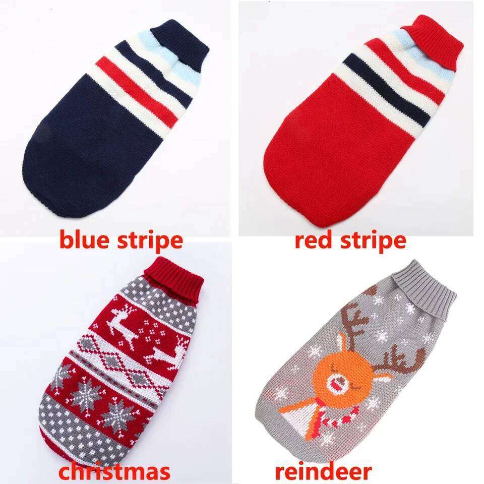 Big Dog Sweater Winter Warm Christmas Clothes For Small Medium Large Dogs Coats Golden Retriever Rottweiler Corgi Cat Pullover Jumper Dog Vests