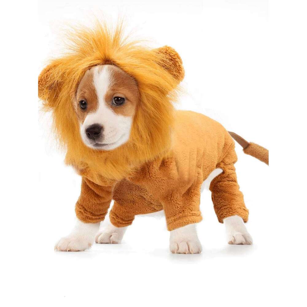 Famous brand Lion Costume Cats Kitten Funny Pet Clothing Cute Fancy Dress with Bow Tie Mane for Small Dogs Halloween Christmas Photo pupakaIK