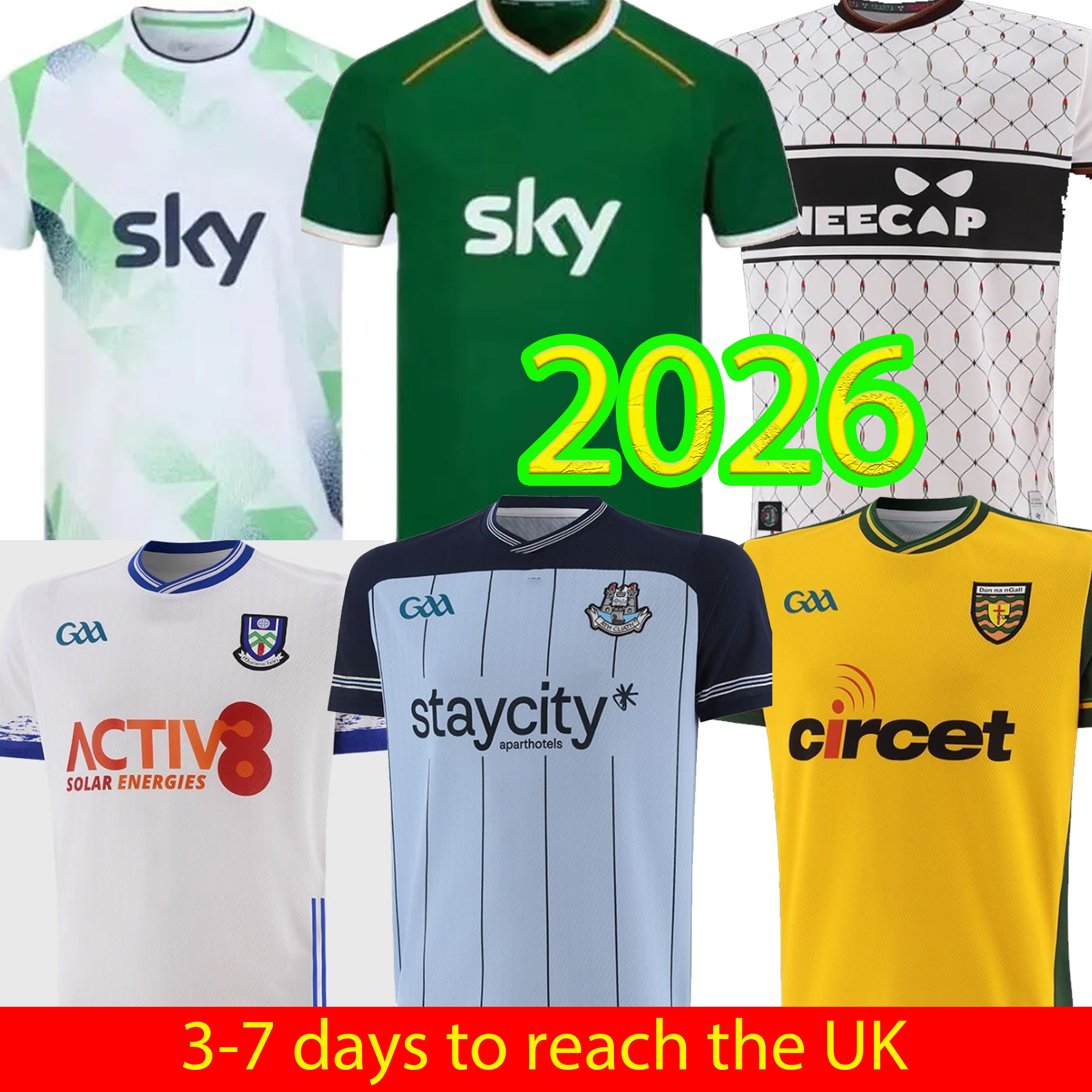 S-4XL 2026 Ireland Soccer Jerseys 26 27 Bohemians KNEECAP away jersey Football Shirt Camisetas de Futbol men Kids Kit uniforms set tops Donegal GAA Rugby jerseys