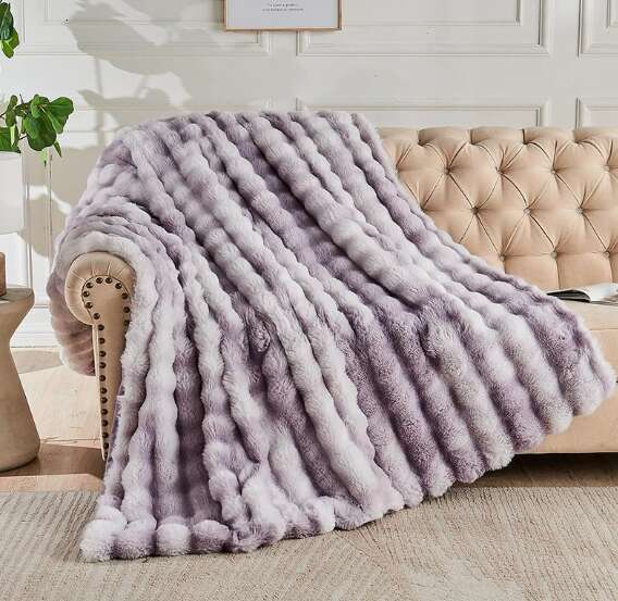 Thickened plush blanket, bubble plush blanket, luxury high-end sofa blanket, office nap blanket, fleece blanket H260122