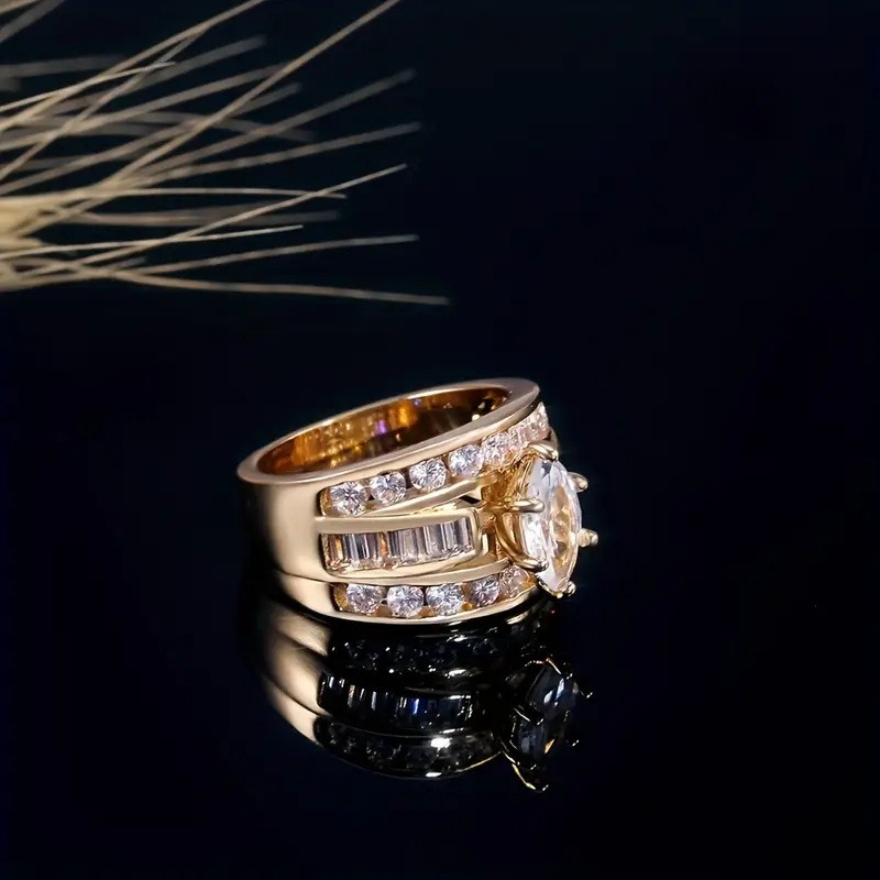 Design Jewelry High End Zircon Inlaid Copper Rings for Women Designer Wedding Engagement Fashion Accessory