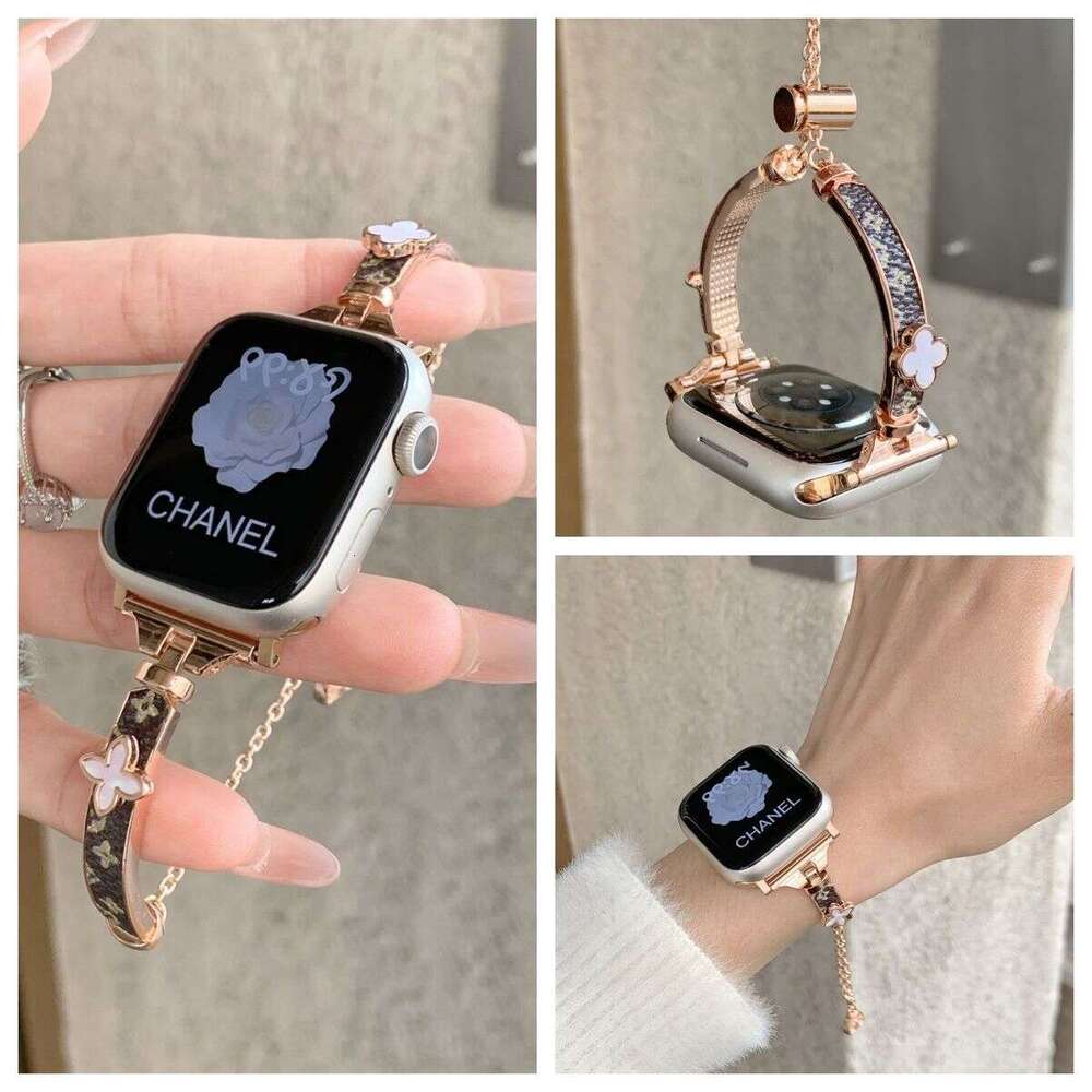 Clover Band Compatible With Apple Watch S11 S10 S9 S8 7 6 5 SE 3 Fashion Bracelet Old Money Style