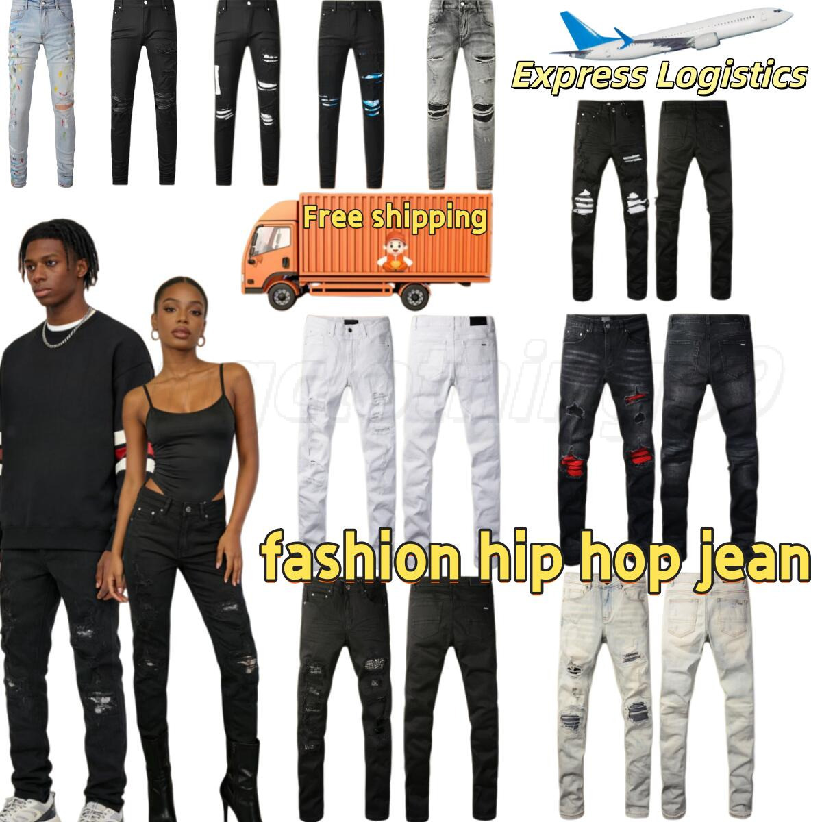 Mirror quality luxury Jeans designer jeans mens slim fit elastic embroidery fashion skinny jean luxurys men jean hip hop fashion men's broken hole denim for men jeans