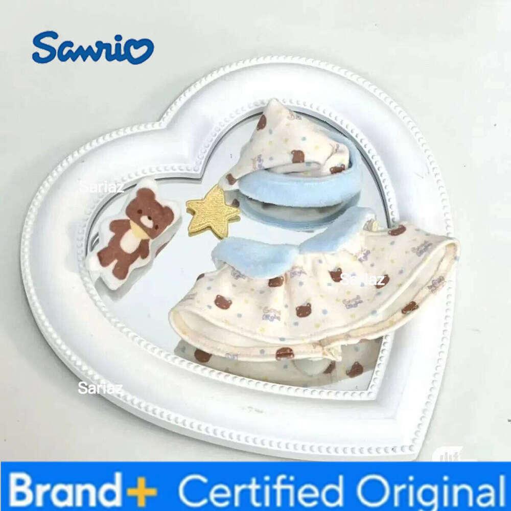 Sanrio 10cm Clothes Hug Little Bear Sleepwear Kitty Bag Cute Cartoon Kawaii Backpack Pendant Gift Doll Accessories H260105