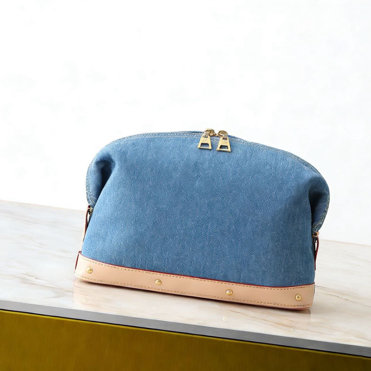 Designer denim makeup bag travel storage tote bag retro tent fabric storage bag portable toiletry storage makeup bag large capacity grab bag Womens Purse PRPU