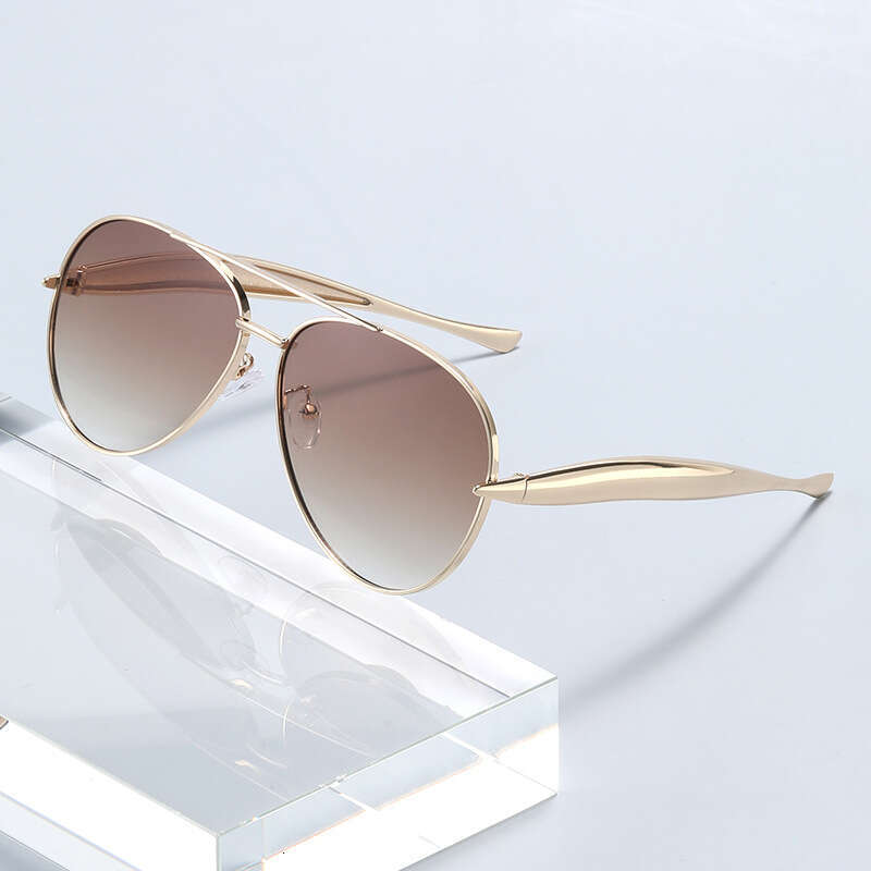 With Box Retro Fashion Oversized Toad Oval Glasses Unisex Metal Sunglasses 2026 New Model Design Free gift