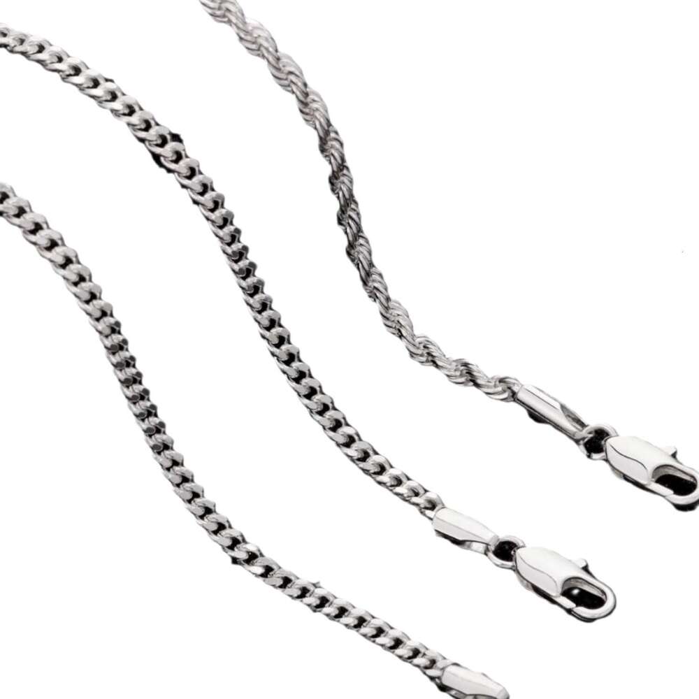 Amazon Hot Sale Stainless Steel Braided Cuban Double Layer Stacked Necklace Layered Non-Fading Men's Clavicle Chain Jewelry