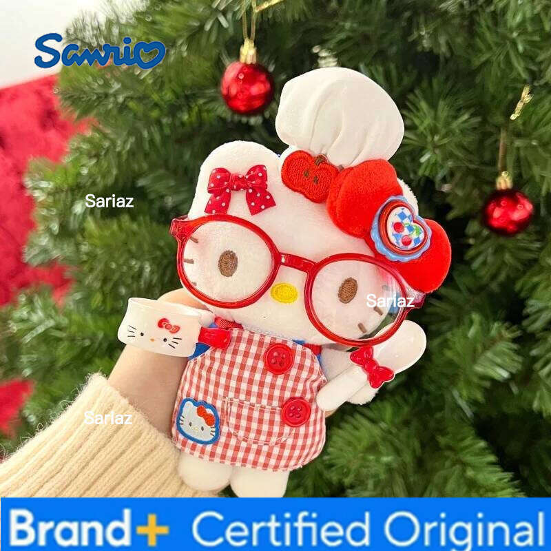 Sanrio Anime Hello Kitty Cartoon Dress Up Plush Pendant PP Cotton Stuffed Doll Kawaii Keychain Cute Accessories Holiday Gift H260105