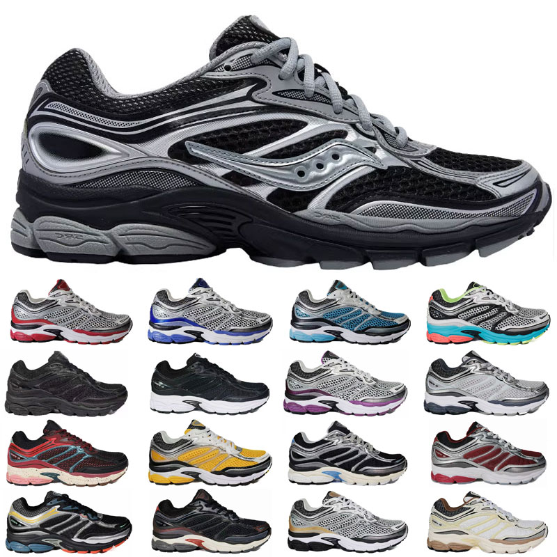 Sauconny Progrid Omni 9 Designer Shoes black white Sauconies Outdoor Running Shoes Shock Absorption Wear Resistant Thick Sole Grey White Navy Yellow Sneakers