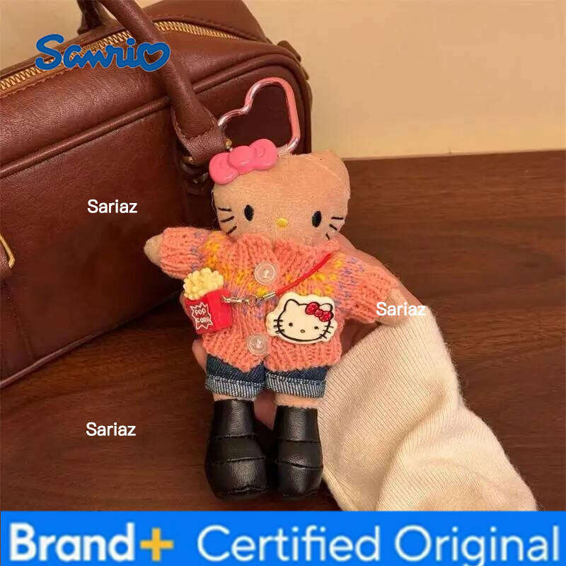 Sanrio Cute Long Legs KT Doll Bag Hello Kitty Keychain Girl Heart Gift Pendant H260105
