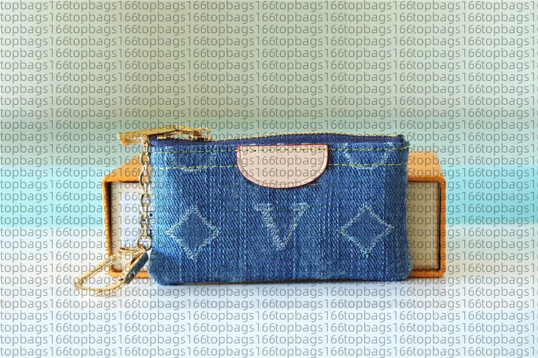 M82961 denim Key case designer bag tote bag leather Embossing design coin purse clutch handbag wallet purse handbags evening bags