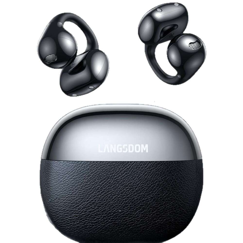 Renowned brand Langston's new TS30 ear clip Bluetooth earphones with AI intelligent Q&A, long battery life, sports waterproof Bluetooth earphones