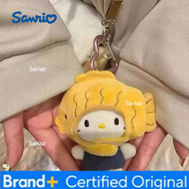 Sanrio Hot Selling New Style of Sea Bream Grilled Cat Cute Bag Plush Cartoon Doll Keychain Backpack Pendant H260105