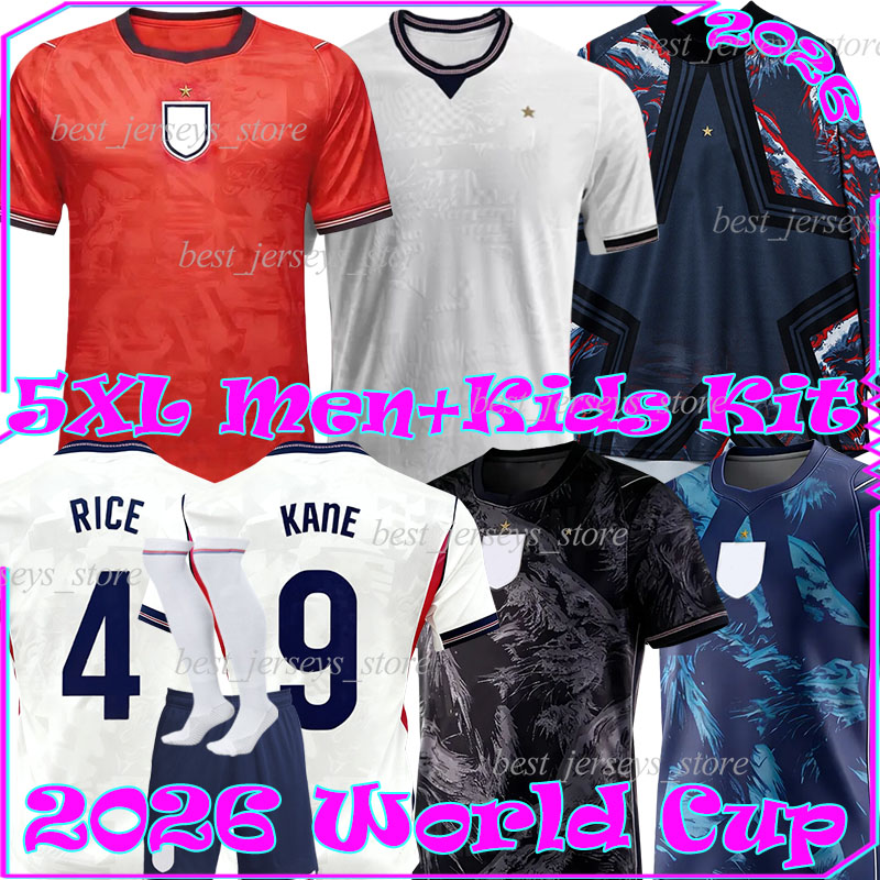 5XL 2026 eNGLanD KANE soccer jerseys World Cup 26/27 RICE EZE BOWEN RASHFORD ROGERS KONSA GUEHI HENDERSON BURN PICKFORD men kids kits socks sets football shirts