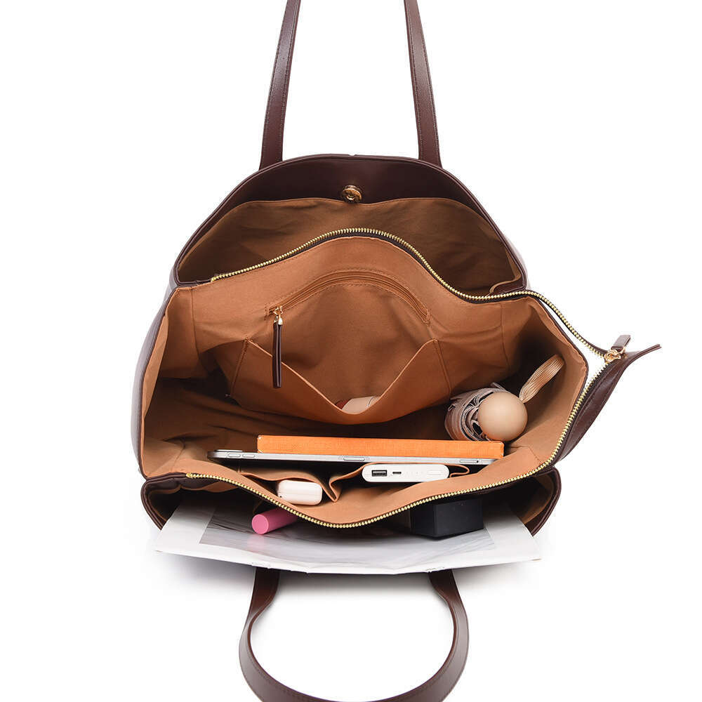Cross-Border Autumn Winter New Women's Shoulder High-End Simple Fashion Large Capacity Tote Bag for Women