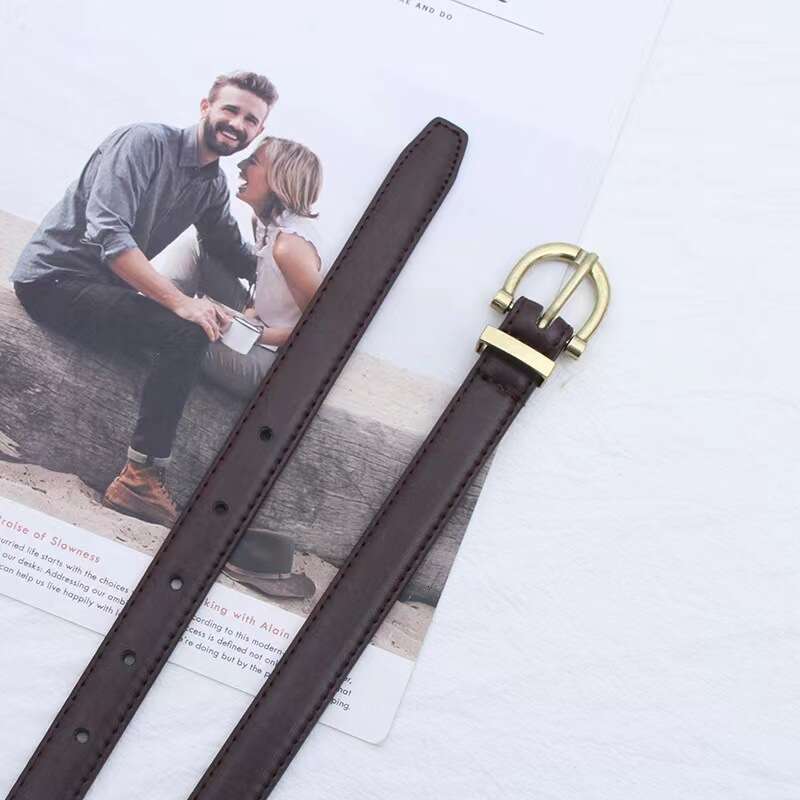 ins style fashion versatile thin decorative womens jeans black trendy new belt for women