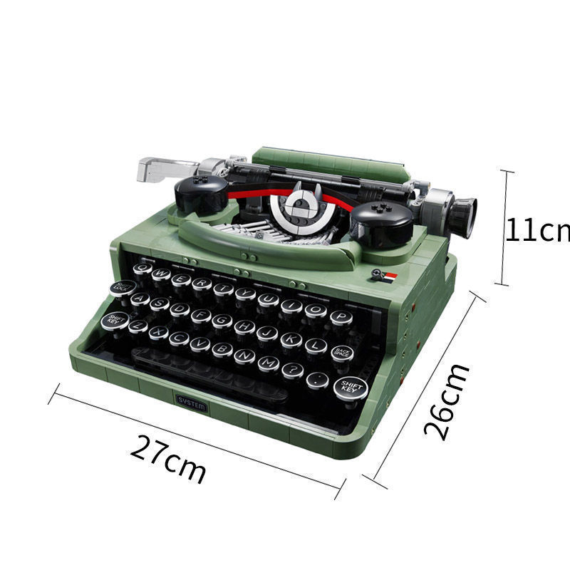 66886 Creative Retro Typewriter Print Assembly Block Toy 6900 Gift 63584