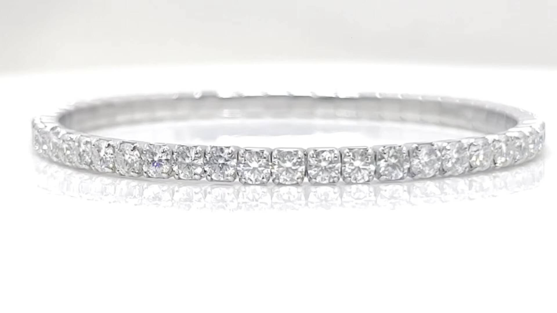 Lixin S925 Silver Rhodium Plated Moissanite Tennis Handchain Trendy Simple Starry Sky Fine Chain Link Bracelet Elastic Womens
