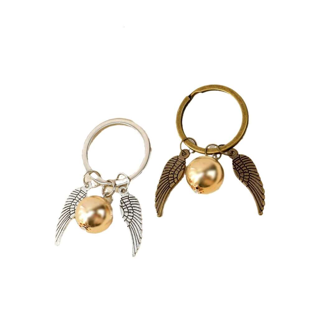Bohemian Style Golden Snitch angel keychain Alloy Keyringexquisite Model personalized keychains